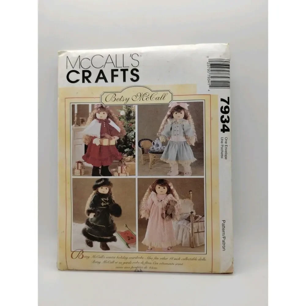 McCall’s Crafts Betsy McCall Winter Holiday Wardrobe Pattern 7934 - Uncut